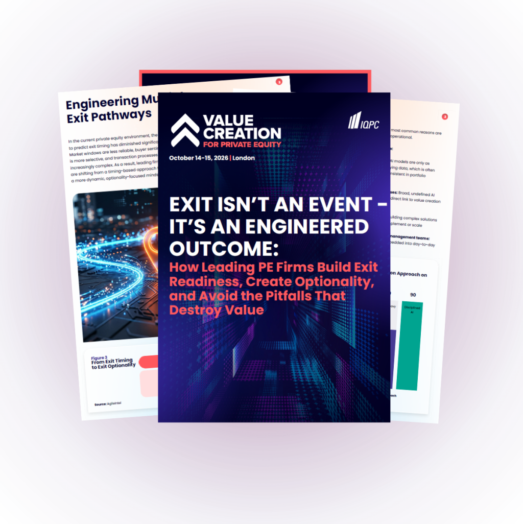 Report | Exit Isn't an Event; It's an Engineered Outcome: How Leading Private Equity Firms Build Exit Readiness, Create Optionality, and Avoid the Pitfalls That Destroy Value