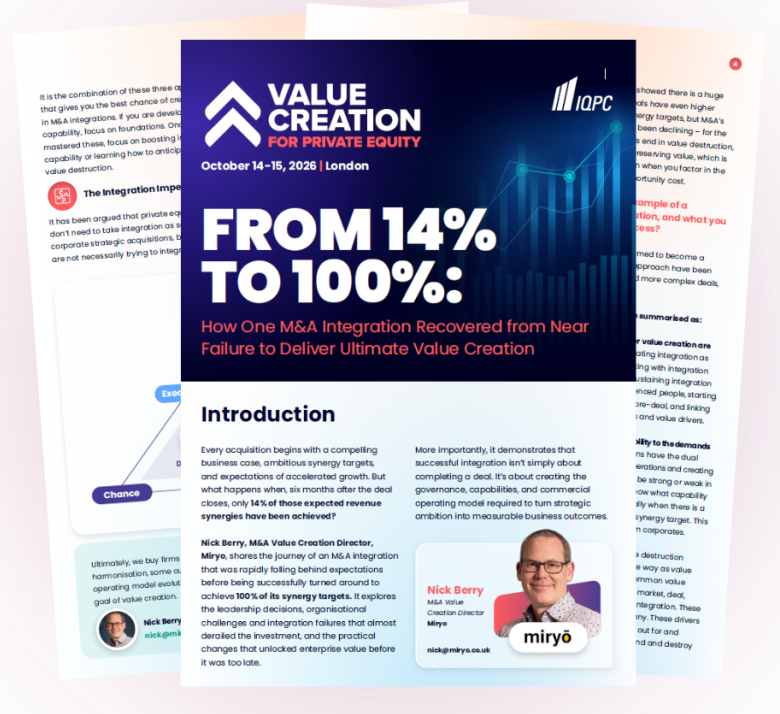 Failure Case Study | How One M&A Integration Recovered to Deliver Ultimate Value Creation