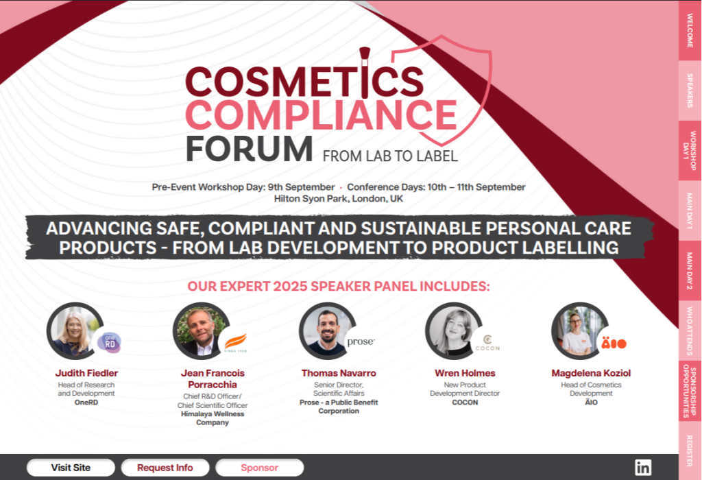 Cosmetics Compliance Forum 2025 Agenda | Sponsorship