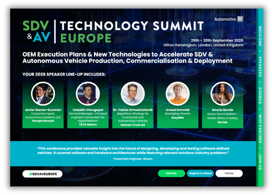 SDV & AV Technology Europe 2026 Agenda