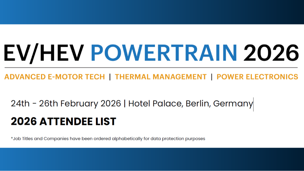 2026 Early Attendee Snapshot | EV/HEV Powertrain 2026