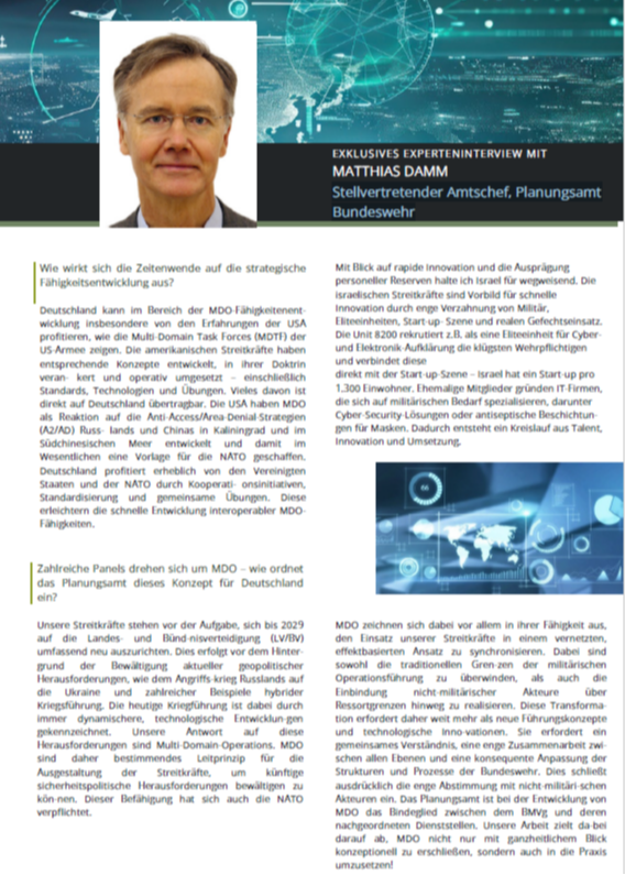 Experteninterview mit Matthias Damm, Stellvertretender Amtschef, Planungsamt Bundeswehr