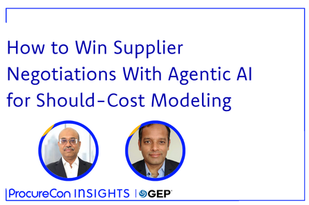 How to Win Supplier Negotiations With Agentic AI for Should-Cost Modeling