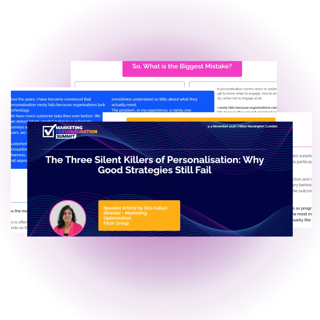 Infographic | The Three Silent Killers of Personalisation: Why Good Strategies Still Fail