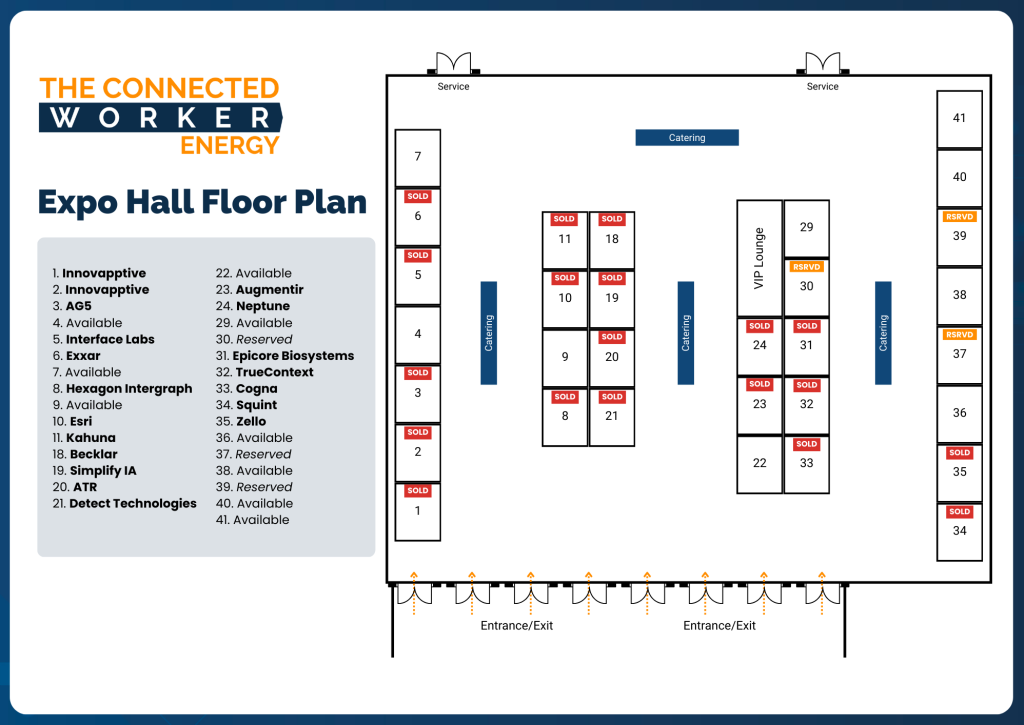 Exhibition Floor Plan – The Connected Worker: Energy Summit