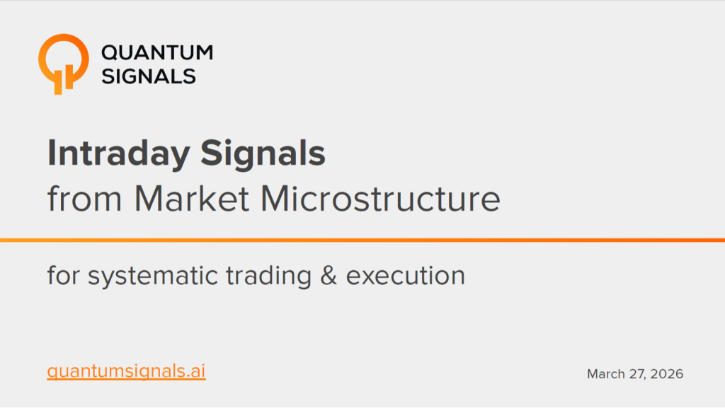 Intraday Signals from Market Microstructure