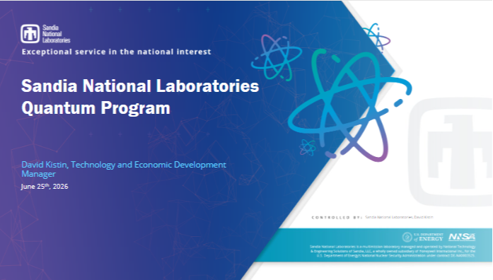 Sandia National Laboratories Quantum Program​