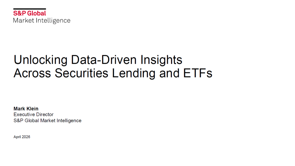 Unlocking data-driven insights across securities lending and ETFs