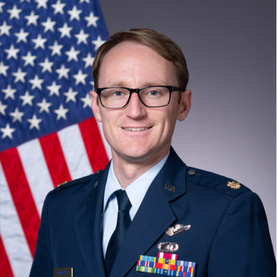 Major Christopher Vorgert, Commander, Experimental Test Force, Edwards Air Force Base at US Air Force