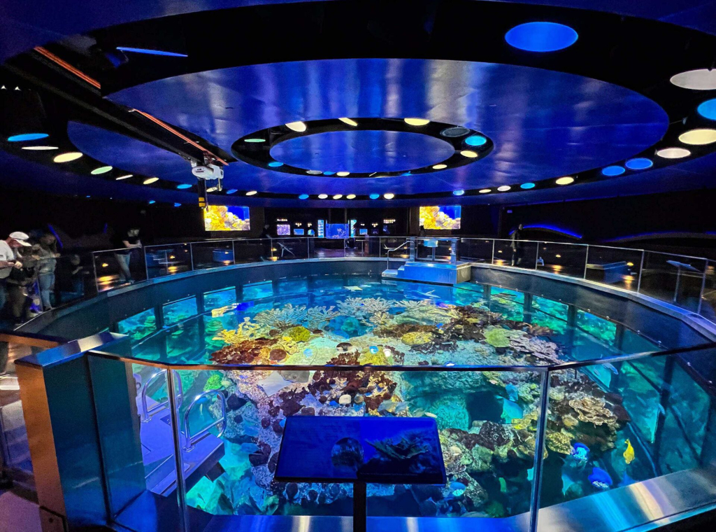 New England Aquarium interior with large tank