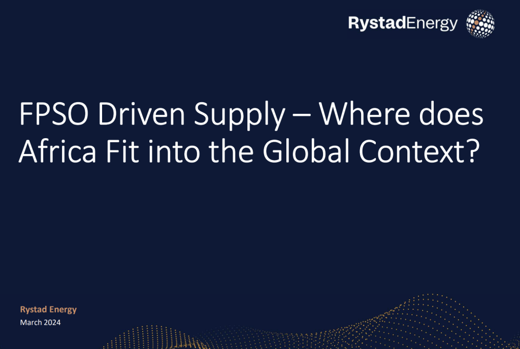 Rystad Energy March 2024 Africa FPSO Market Outlook report cover