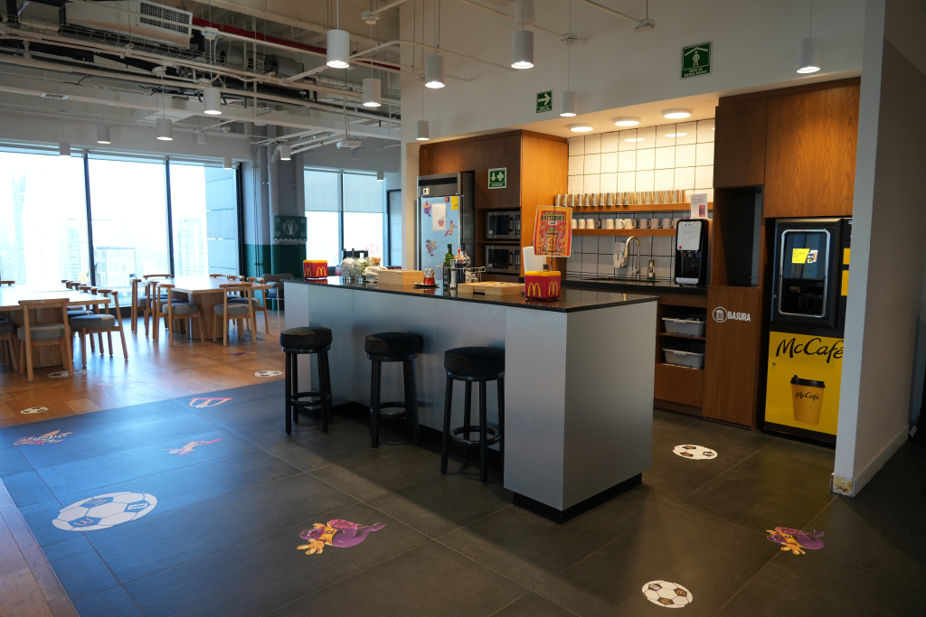 McDonald's office kitchen and McCafe area