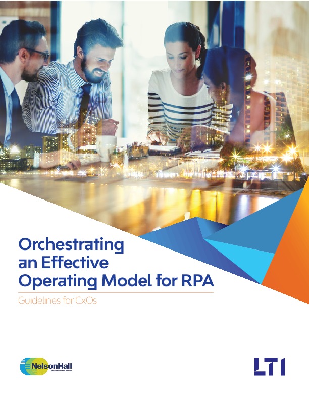 Orchestrating an Effective Operating Model for RPA – Guidelines for CXOs