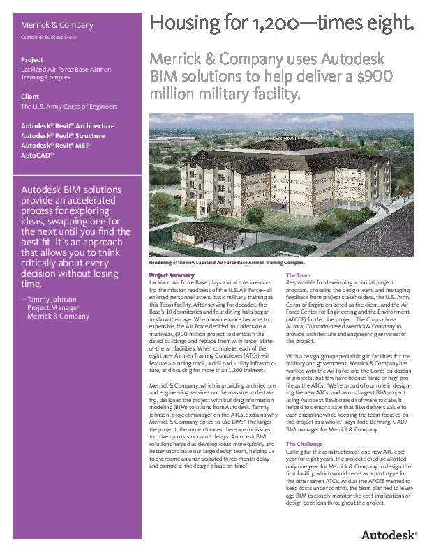 Customer Story Merrick & Company and Lackland Air Force Base