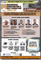 Agenda: Underground Infrastructure and Deep Foundations Middle East